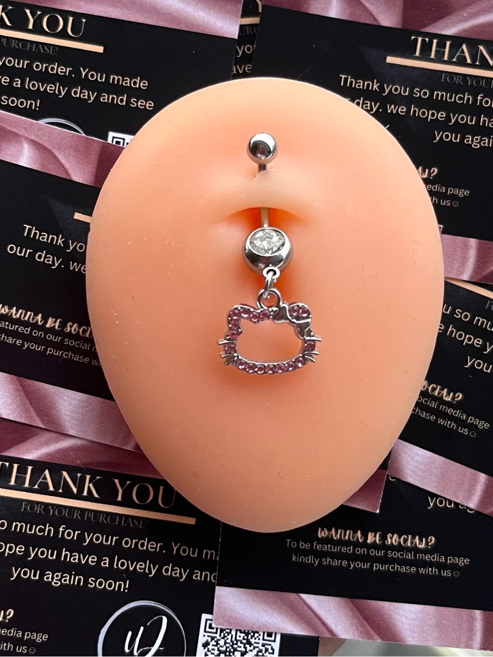 “kitty Kissed” Navel Stud💎💋